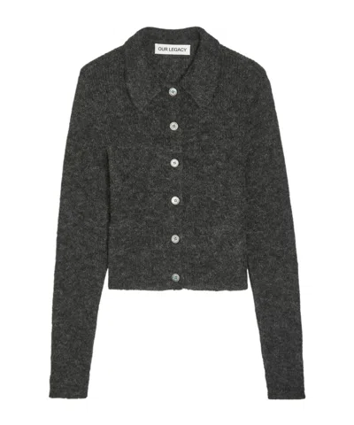 Our Legacy Mazzy Alpaca-blend Cardigan In Black
