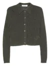 Our Legacy "mazzy" Crop Knit Cardigan Green In Green