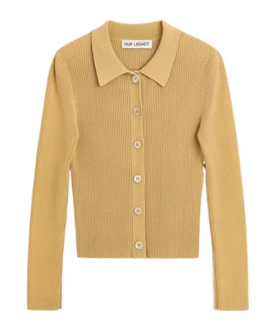 OUR LEGACY OUR LEGACY MAZZY RIBBED POLO CARDIGAN