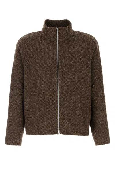 Our Legacy Melange Brown Polyester Cardigan