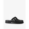 Our Legacy Ssense Exclusive Black Leather Camion Mule Loafers In Black