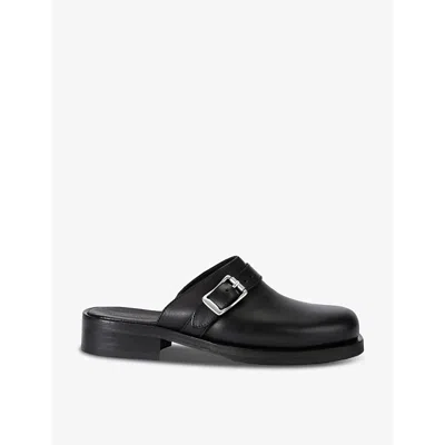 OUR LEGACY MENS BLACK CAMION LEATHER MULES EUR 41 / 7 UK