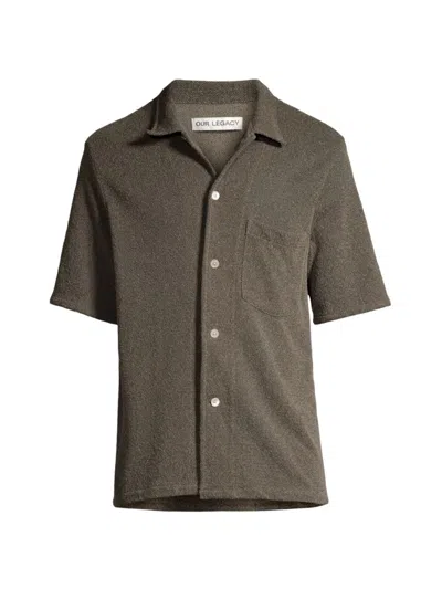 Our Legacy Men's Box Short-sleeve Shirt In Gray
