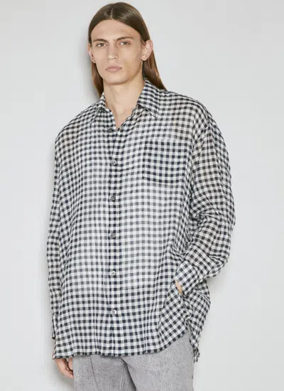 Our Legacy Men Darling Check Shirt In White