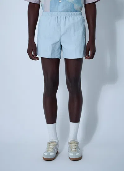 Our Legacy Men Drape Tech Shorts In Blue