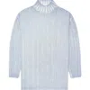Our Legacy Men's Ice Blue Acrylic Funnel Neck Jumper In Blue