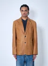Our Legacy Opening Blazer In Camel Leather