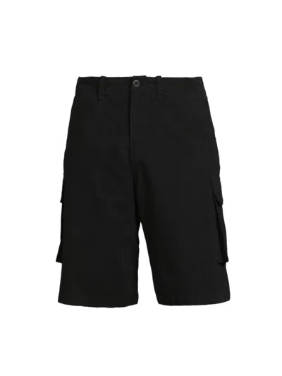 Our Legacy Mount Cotton-canvas Cargo Shorts In Black Canvas