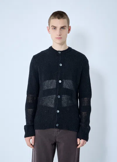 Our Legacy Men Opa Knit Cardigan In Blue
