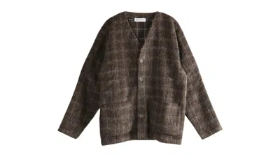 Pre-owned Our Legacy Men's  Logo Cardigan In Dorf Check
