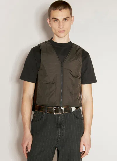 Our Legacy Men Quilt Liner Vest In Gray