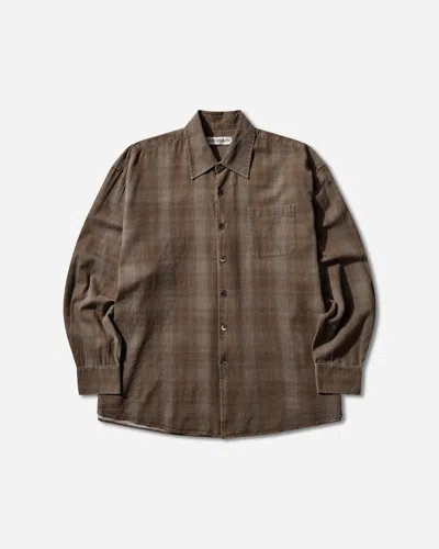 Our Legacy Mens Dakota Flannel Check Checked Relaxed-fit Cotton Shirt In Brown