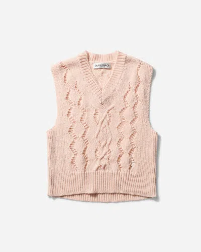 Our Legacy Men S Cable Michigan Tank Delicate In Pink