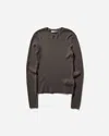 Our Legacy Taupe Compact Roundneck Sweater In Grey