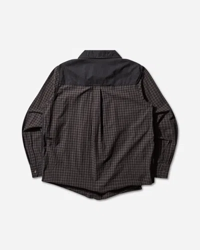 Our Legacy Men S Double Borrowed Shirt Black Faux Lumberjack Check In Multi