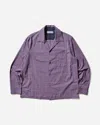 Our Legacy Heusen Convertible-collar Checked Cotton Shirt In Purple