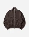 Our Legacy Mob Ribbed-knit Cotton-blend Bomber Jacket In Blue