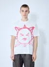 Our Legacy Box T-shirt Off White Cotton T-shirt With Graphic Sun Print - Box T-shirt In White