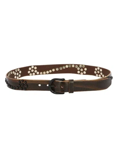 Our Legacy Men's "star Fall" Belt In Brown