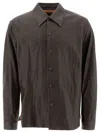Our Legacy Long-sleeved Shirt In Silk-blend In Brown