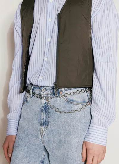 Our Legacy Men Y2k Hip Chain Belt In Gold