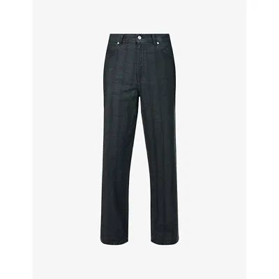 OUR LEGACY MENS BLACK COATED VAST CUT WIDE-LEG DENIM JEANS