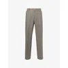 Our Legacy Mens Brown Natural Borrowed Wide Tapered-leg Wool Chino Trousers In Multi
