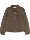 Our Legacy Rebirth Denim Jacket Featuring Chest Pocket In Choco Overdye