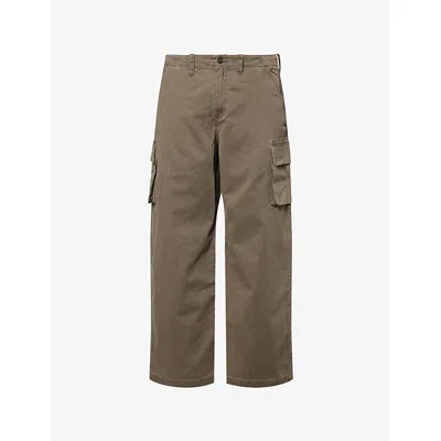 Our Legacy Mens Ditch Wash Mount Cargo Wide-leg Denim Trousers