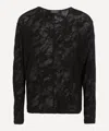 Our Legacy Mens Double Lock U-neck Floral Jumper In Black