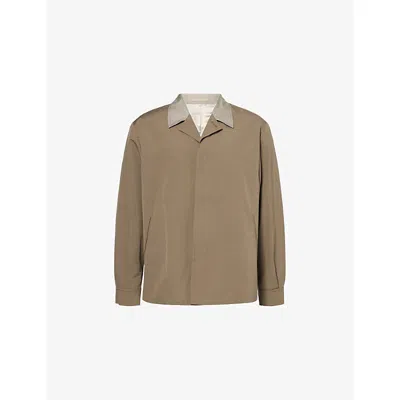 Our Legacy Mens Dry Leaf Balance Pack Camp-collar Wool-and-cotton Blazer In Brown