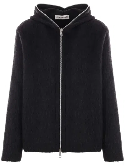 Our Legacy "" Mens Full Zip Hood Clothing In Black