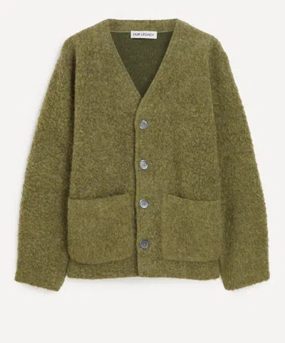 Our Legacy Mens Hairy V-neck Knit Cardigan