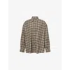 Our Legacy Mens Iowa Flannel Borrowed Check Long-sleeve Cotton Shirt In Multi