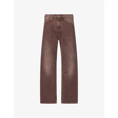Our Legacy Third Cut Straight-leg Pigment-dyed Jeans In Brown