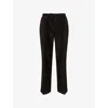 Our Legacy Mens Profound Brown Borrowed Wide Corduroy Cotton Chino Trousers In Black