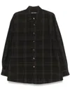 Our Legacy Borrowed Plaid Button-up Shirt In Black