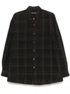 Our Legacy Borrowed Plaid Button-up Shirt In Black