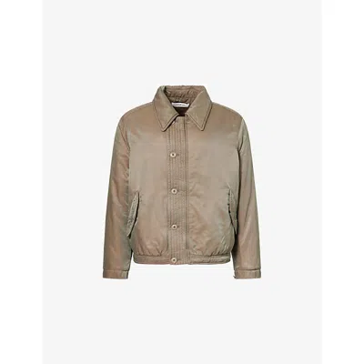 Our Legacy Mens Taupe Smoke Auto Quilted Padded Woven Jacket In Brown