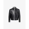 Our Legacy Dyed Leather Moto Jacket In Black