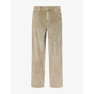 Our Legacy Mens Vast Wide-leg Corduroy Jeans Old Estate Wash In Animal Print