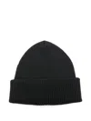 Our Legacy Ribbed-knit Wool Beanie In Black