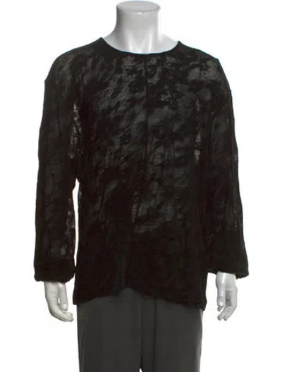 Pre-owned Our Legacy Merino Wool Patterned T-shirt In Black