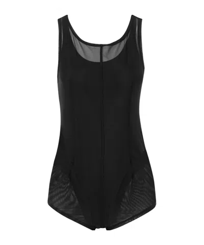 Our Legacy Mesh-paneled Swimsuit In Black