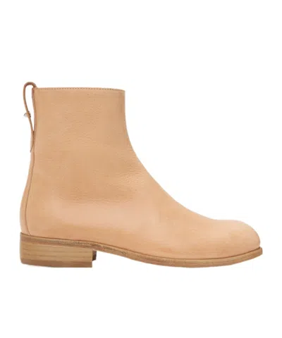 Our Legacy Beige Michaelis Boots In Natural Tan Leather