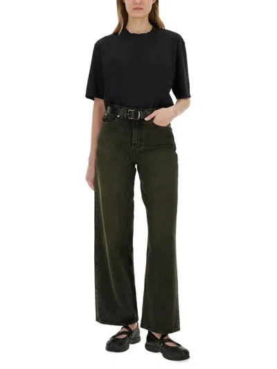 Our Legacy Mid Rise Straight Leg Jeans In Navy