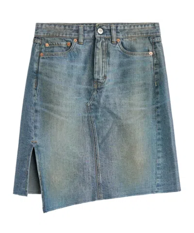 Our Legacy Craft Asymmetric Skirt In Blue