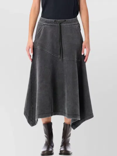 OUR LEGACY MIDI SKIRT WITH DRAWSTRING AND POCKETS