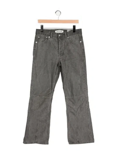 Pre-owned Our Legacy Mid-rise Wide Leg Jeans In Gray