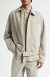 Our Legacy Collared Zipper Pocket Side Pockets Jacket In Neutral